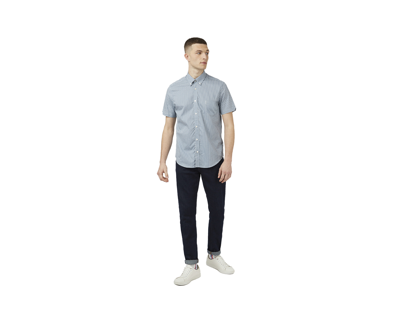 Foto 5 | Camisa de Manga Corta Ben Sherman Geo para Hombre