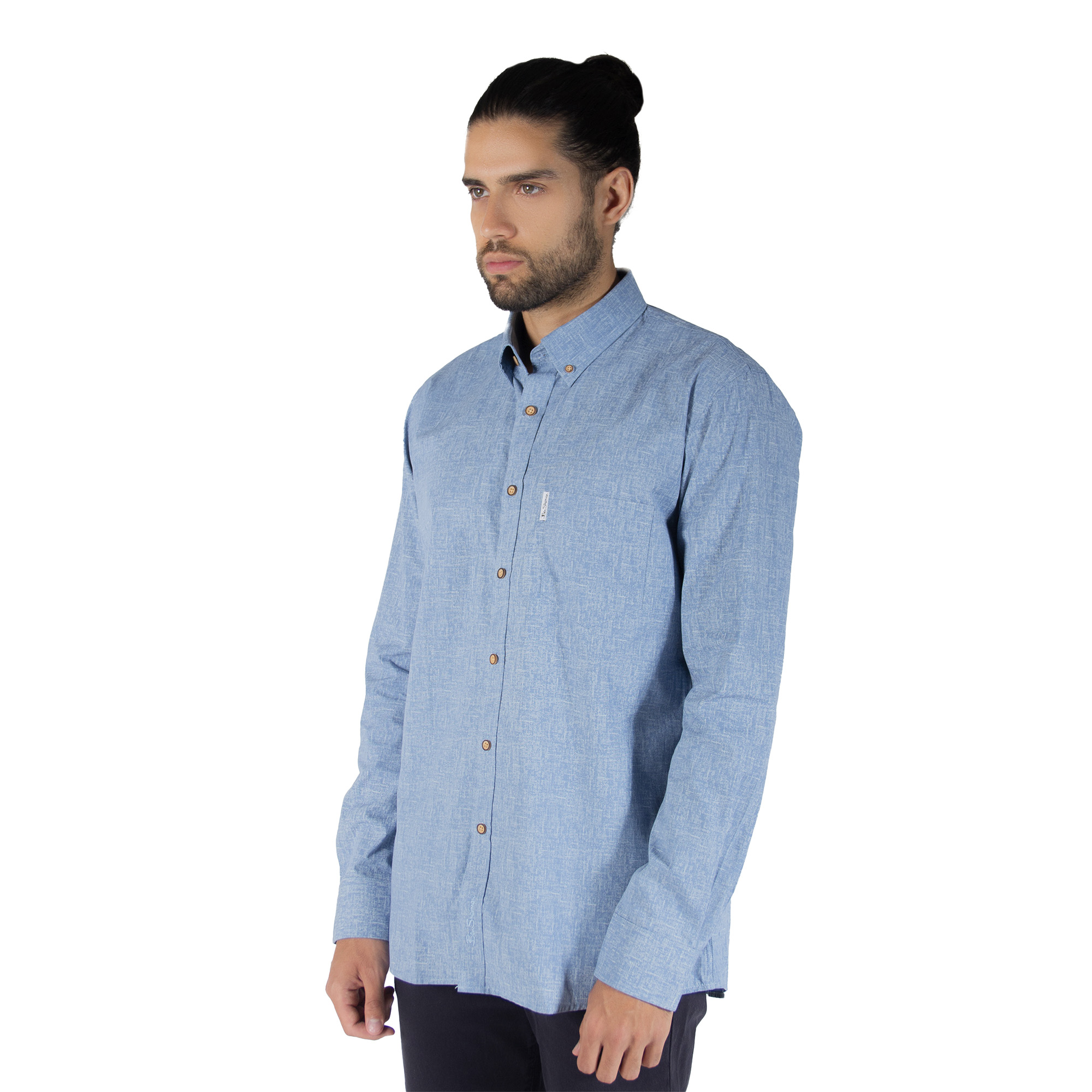 Foto 5 pulgar | Camisa de Manga Larga Ben Sherman Chambray