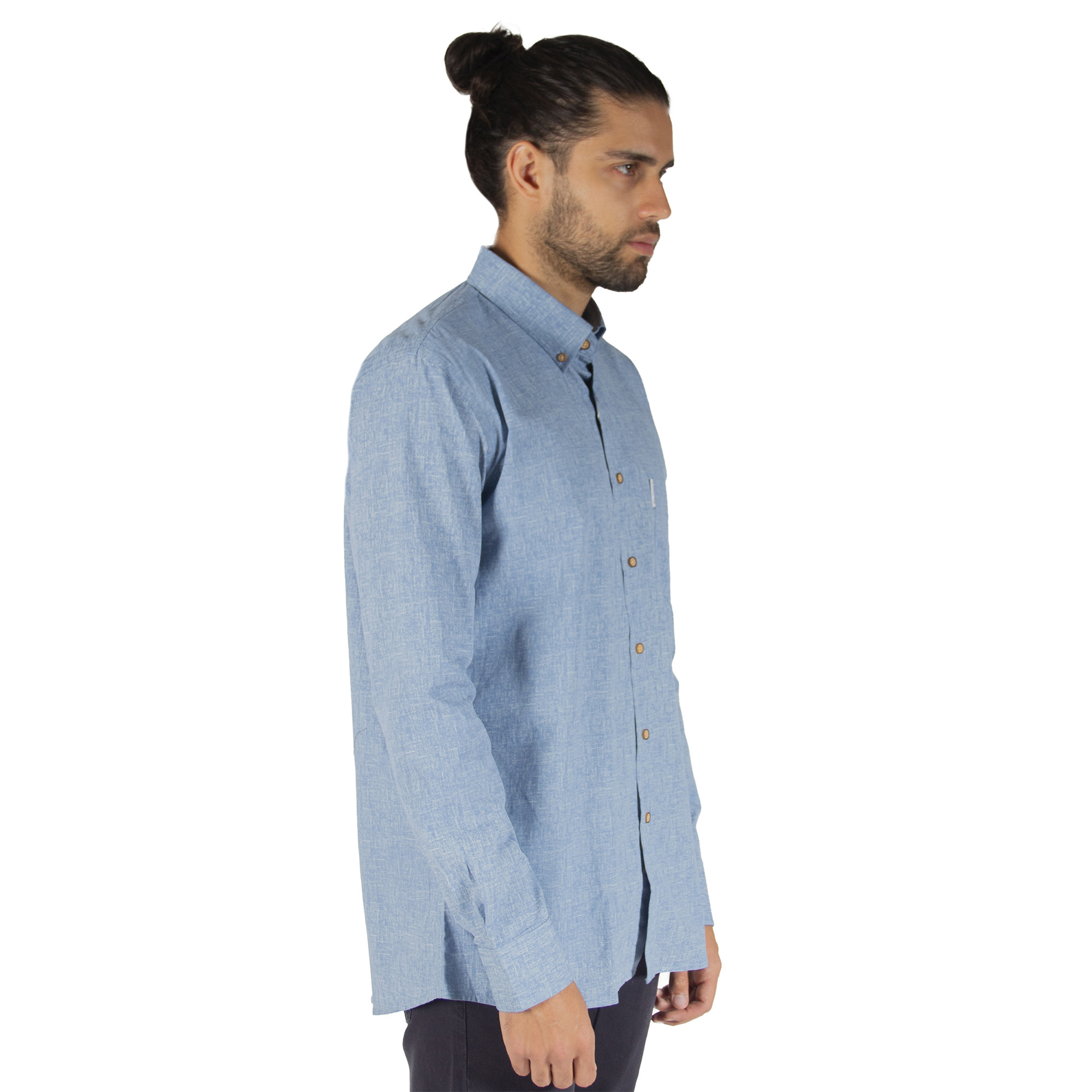 Foto 6 pulgar | Camisa de Manga Larga Ben Sherman Chambray