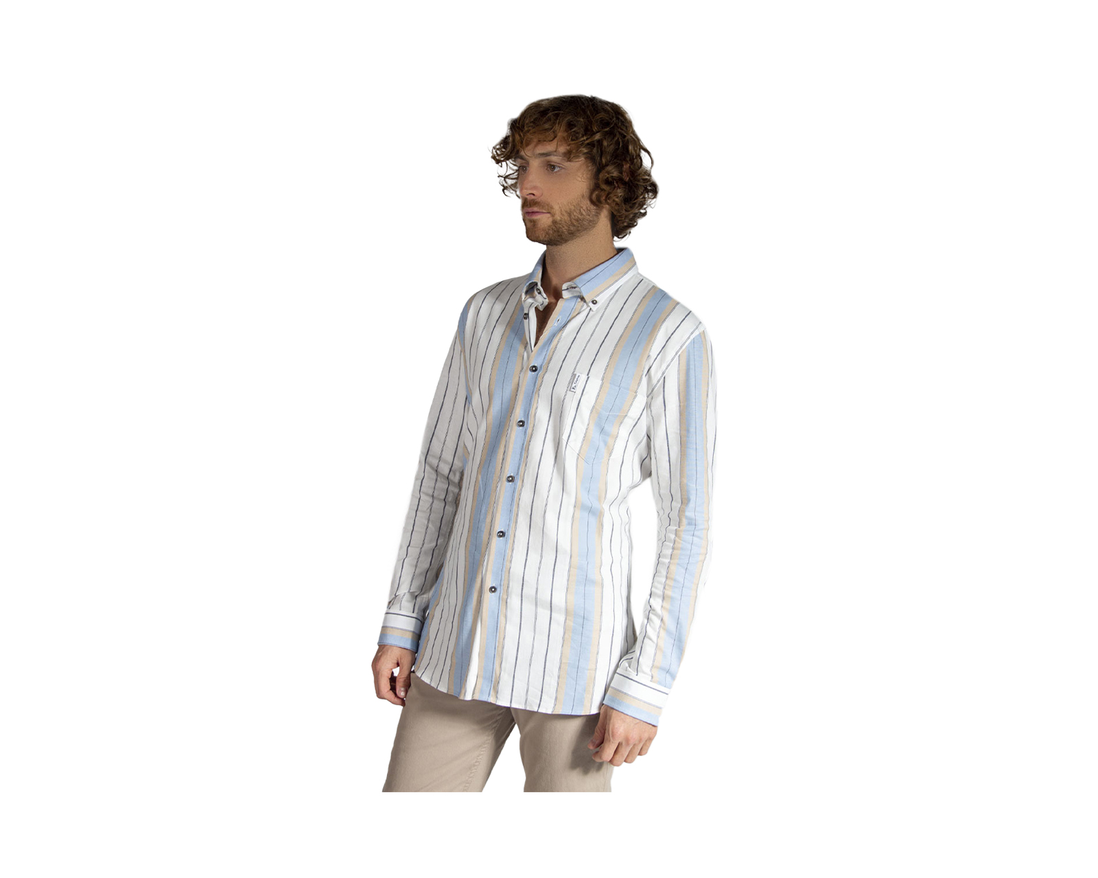 Foto 5 pulgar | Camisa para Hombre Ben Sherman Rayas Manga Larga