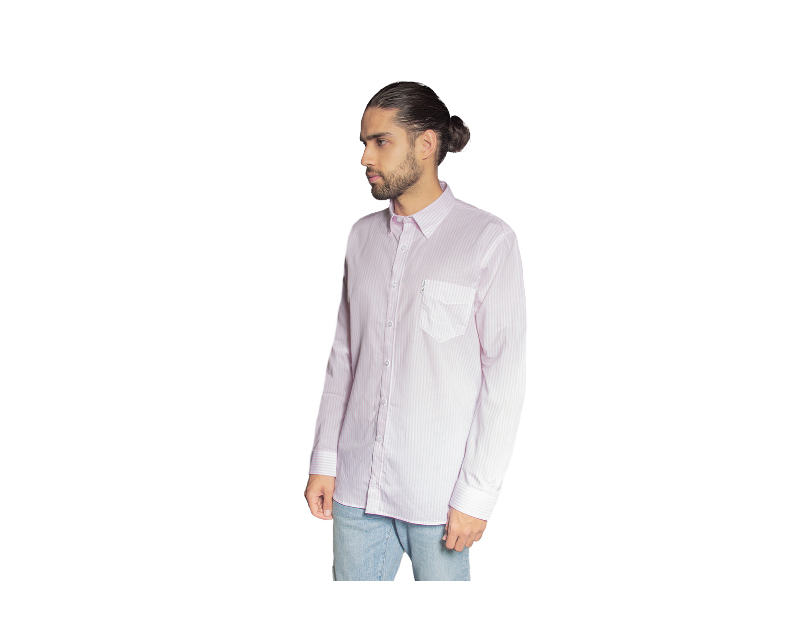 Foto 5 pulgar | Camisa Casual Rayas color Rosa Manga Larga