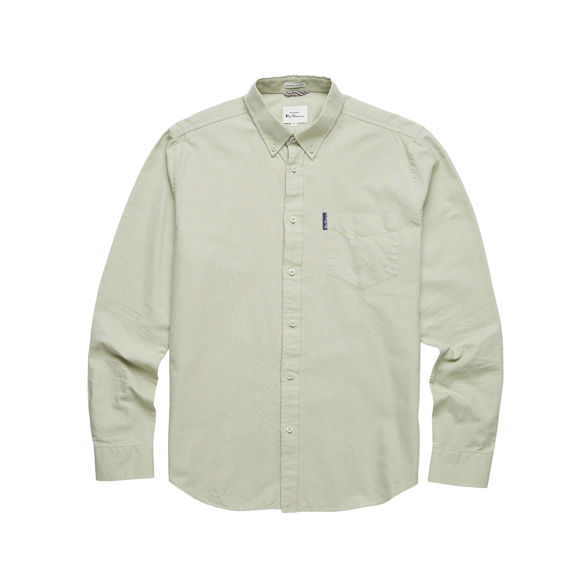 Foto 5 pulgar | Camisa Casual Oxford Ben Sherman Manga Larga Verde