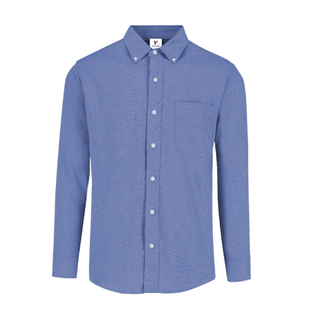 Camisa Oxford Manga Larga Yazbek Azul para Hombre