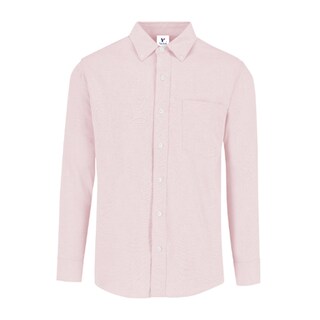 Foto 1 | Camisa Oxford Manga Larga Yazbek Rosa para Hombre