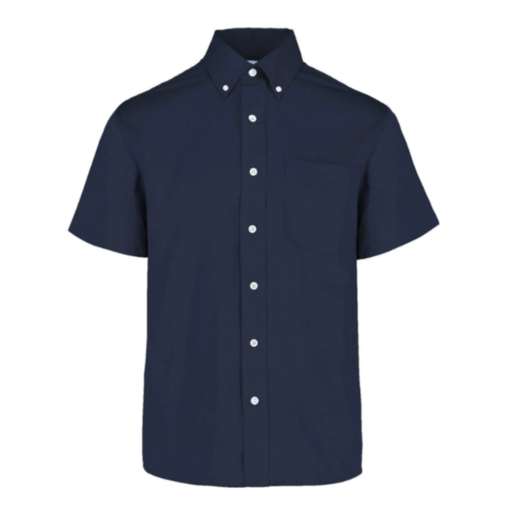 Camisa de Gabardina Yazbek  Manga Corta Azul para Hombre