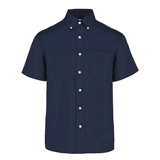 Foto 1 | Camisa de Gabardina Yazbek Manga Corta Azul para Hombre