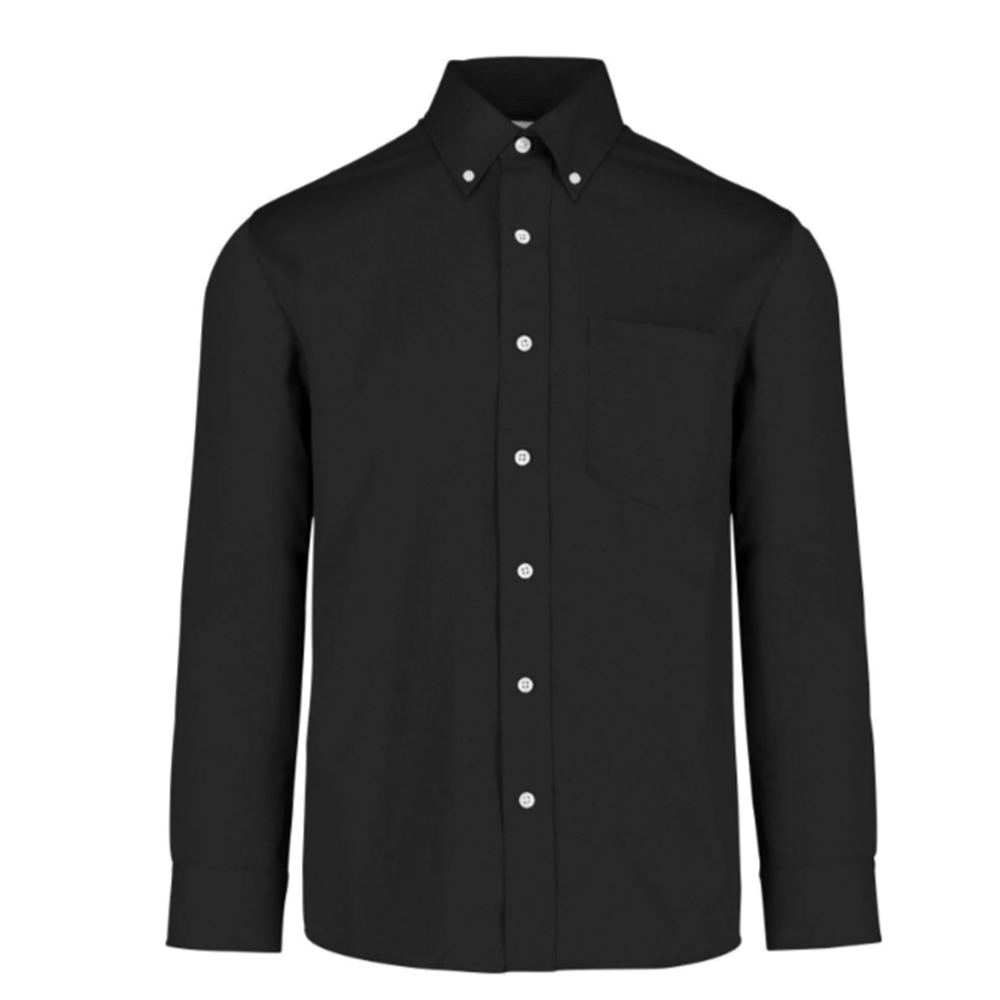 Camisa de Gabardina Yazbek  Manga Larga Negra para Hombre