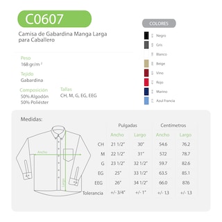 Foto 3 | Camisa de Gabardina Yazbek Manga Larga Negra para Hombre