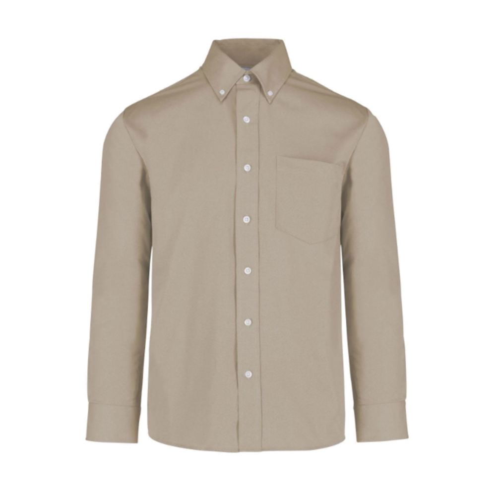 Foto 2 pulgar | Camisa de Gabardina Yazbek Manga Larga Beige para Hombre