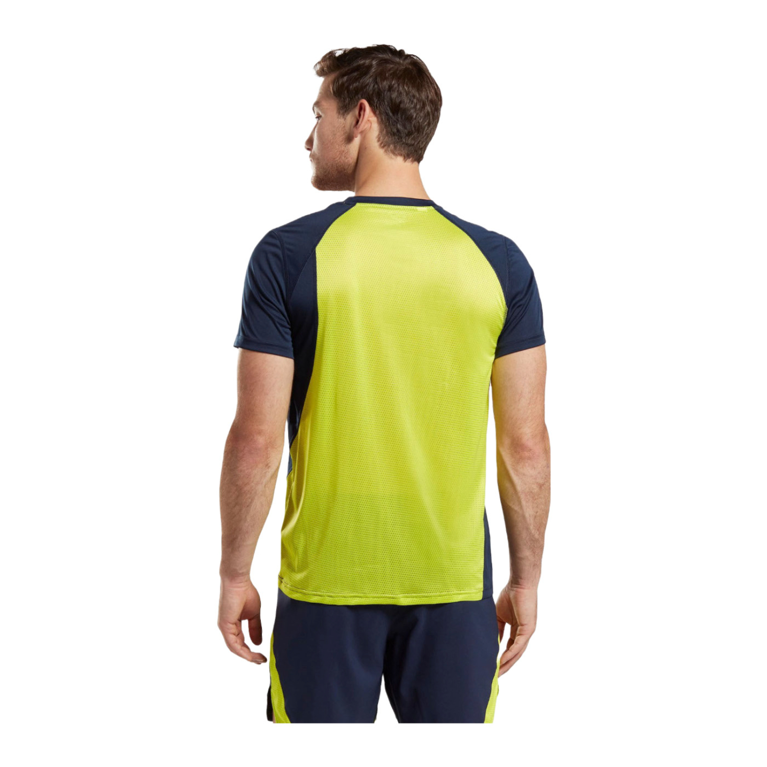 Foto 5 pulgar | Playera Reebok Speedwick Amarillo con Azul para Hombre