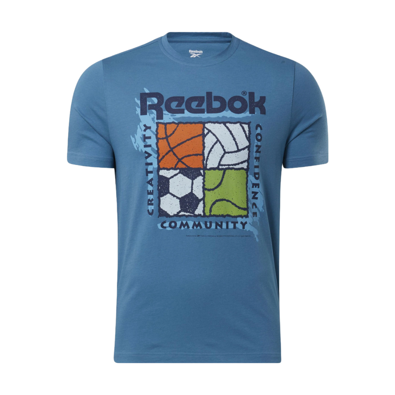 Foto 2 pulgar | Playera Reebok Graphic Series Azul Hs4888 Unisex