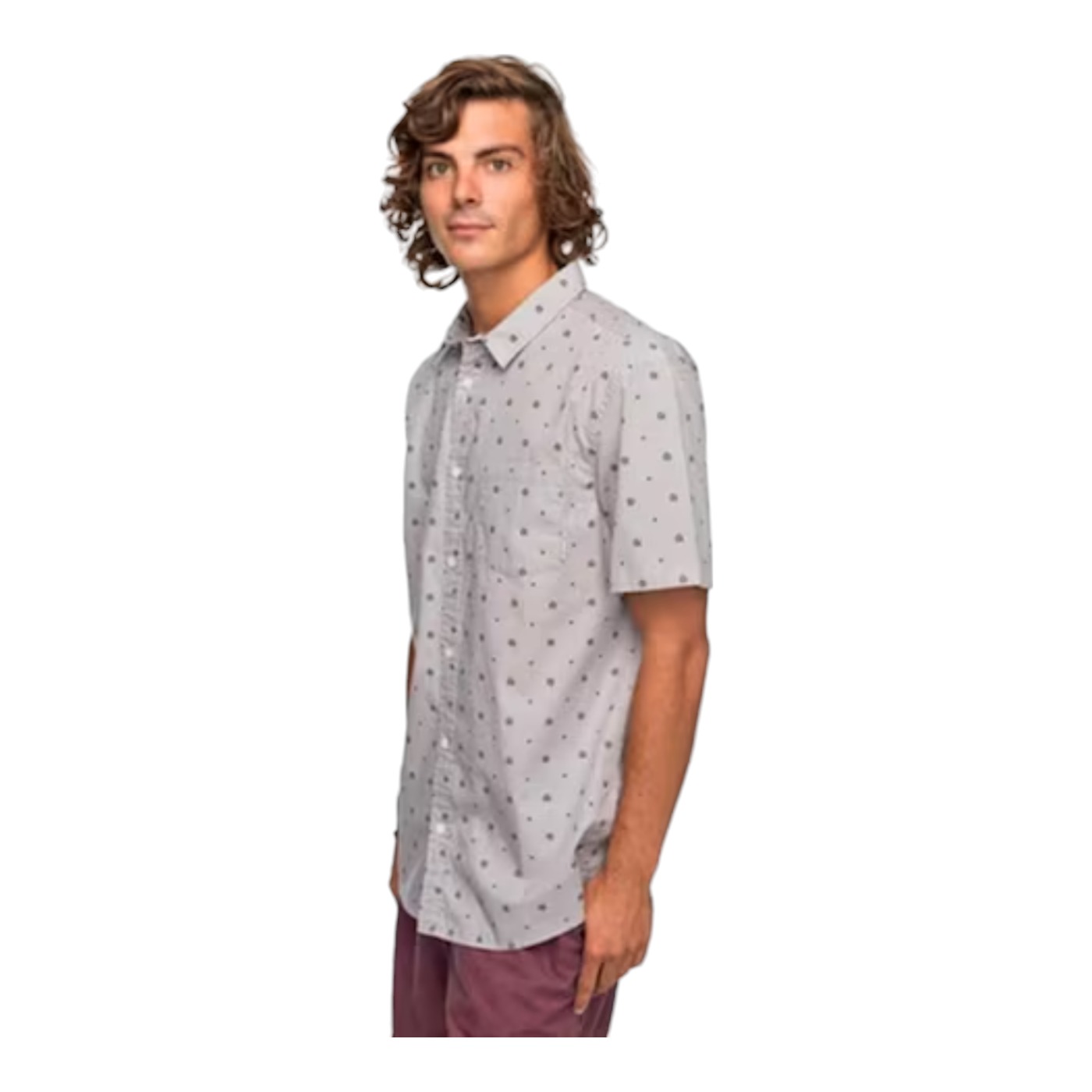 Foto 4 pulgar | Camisa Quiksilver Kamanoa Ss Morada para Hombre