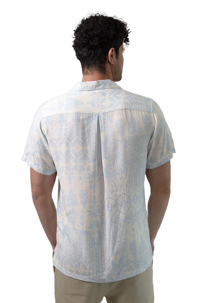 Foto 5 pulgar | Camisa Comfort Fit Generra Estampado Floral Azul