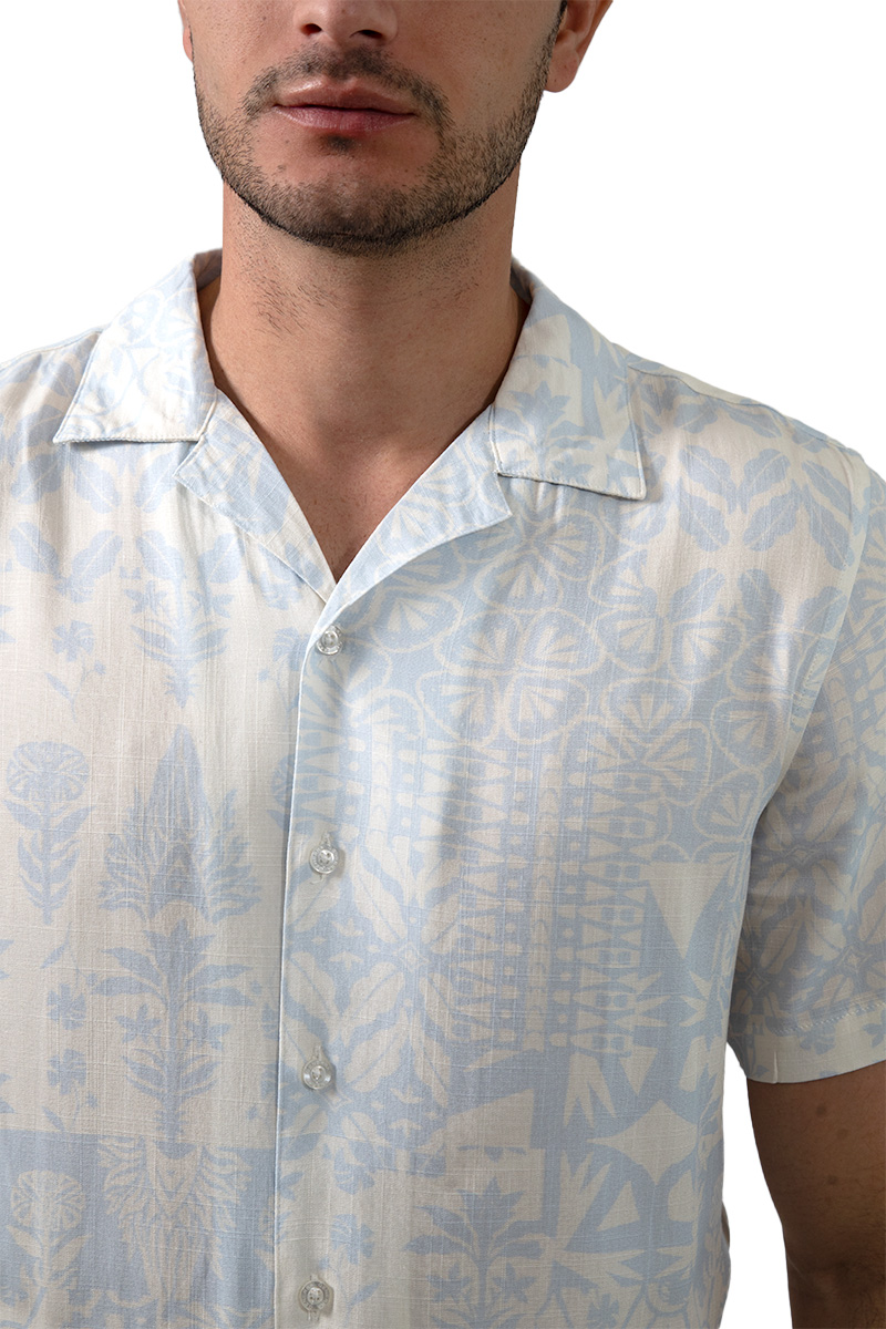 Foto 6 pulgar | Camisa Comfort Fit Generra Estampado Floral Azul