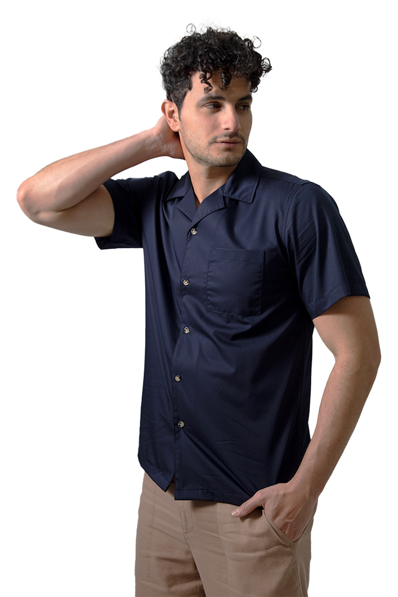 Foto 3 pulgar | Camisa Comfort Fit Generra Azul de Cuello Sport