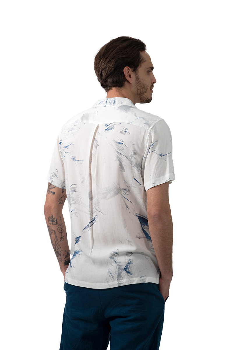 Foto 4 pulgar | Camisa Confort Fit Con Estampado Abstracto