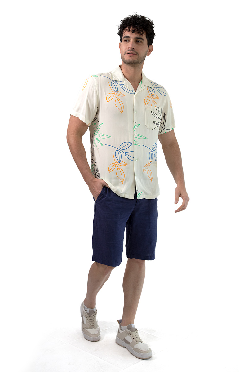 Foto 2 pulgar | Camisa Comfort Fit Estampado Floral De Cuello Sport