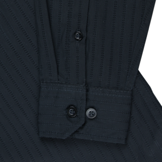 Foto 4 | Camisa De Manga Larga Para Hombre Marca Rams Cottons Modelo Dolby Color Negro Con Rayas 100% Algodón