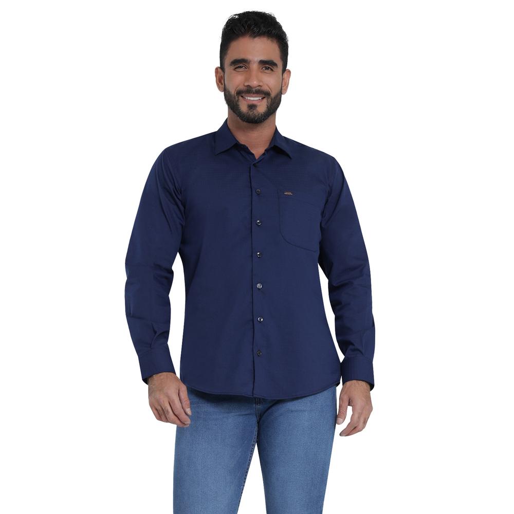 Foto 2 pulgar | Camisa Lee Azul Slim Fit para Hombre