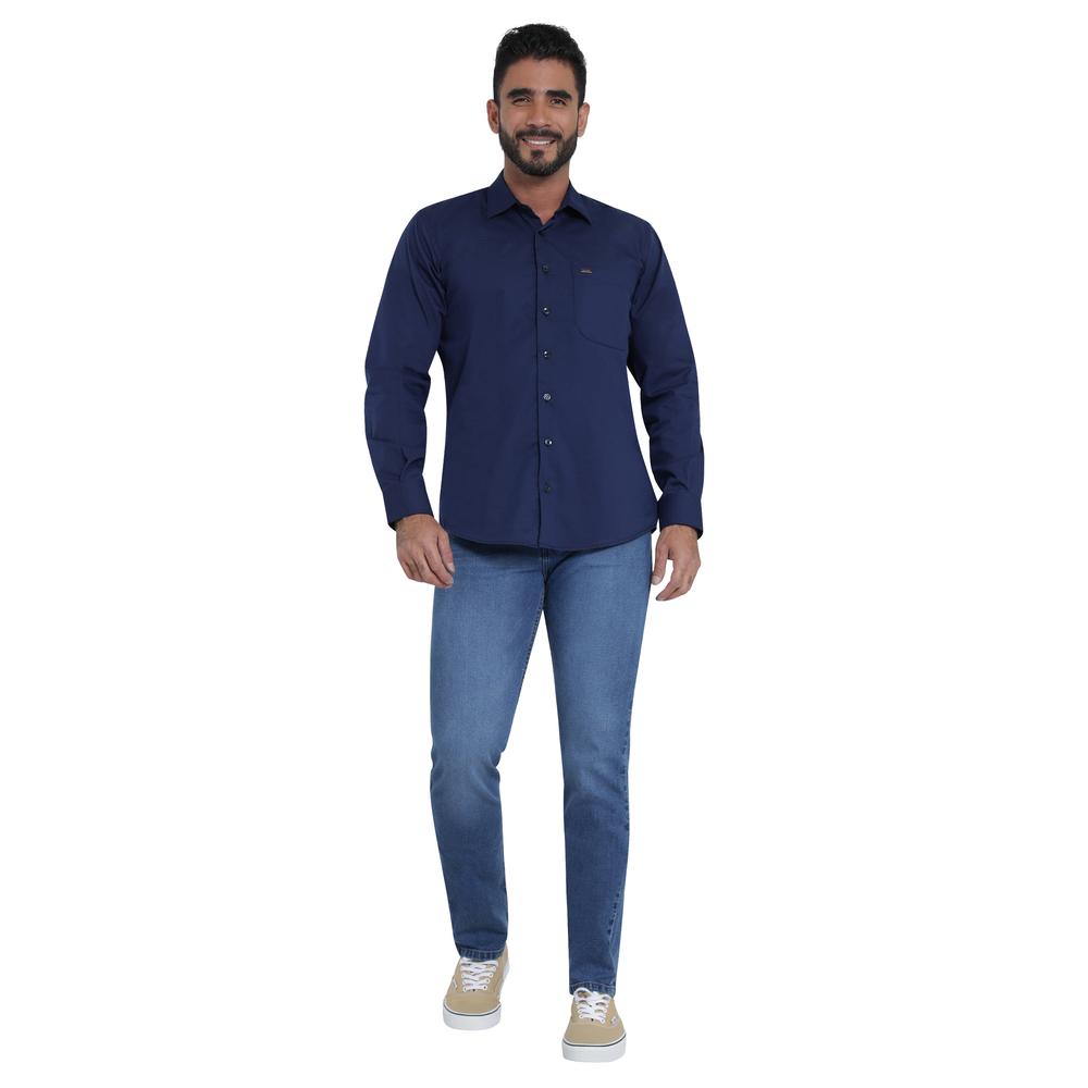 Foto 5 pulgar | Camisa Lee Azul Slim Fit para Hombre