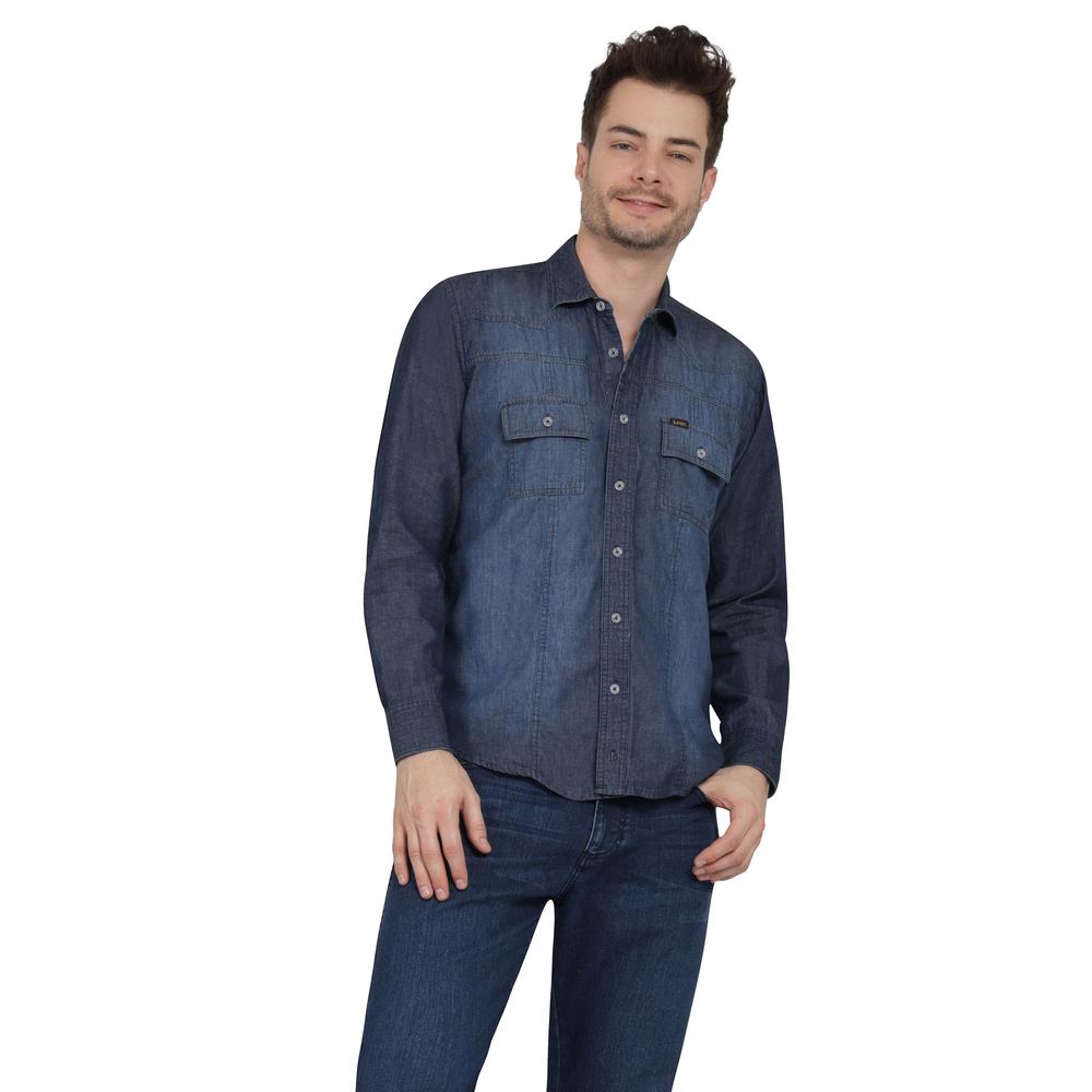 Foto 2 pulgar | Camisa Casual Lee Slim Fit 441 Azul para Hombre