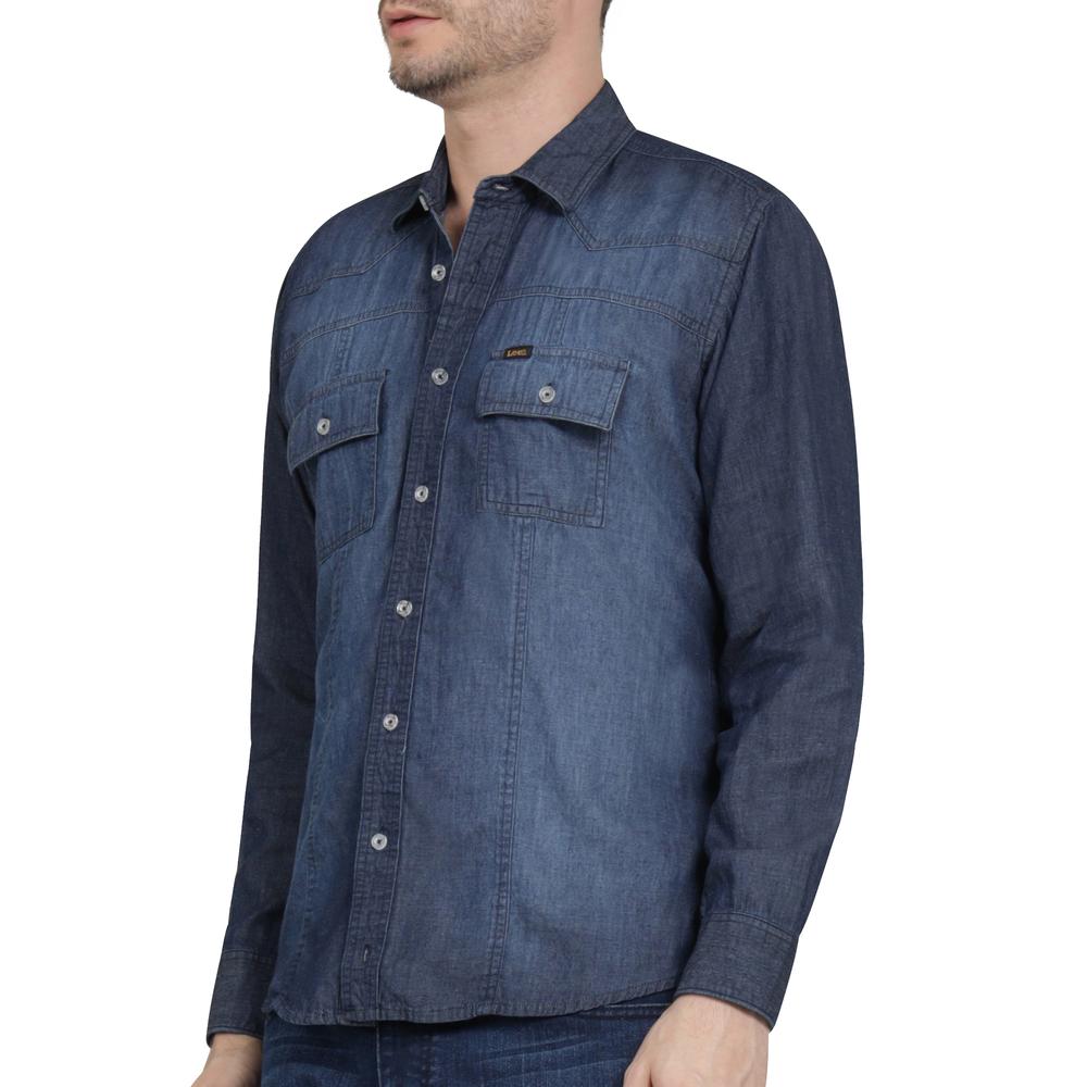 Foto 6 pulgar | Camisa Casual Lee Slim Fit 441 Azul para Hombre