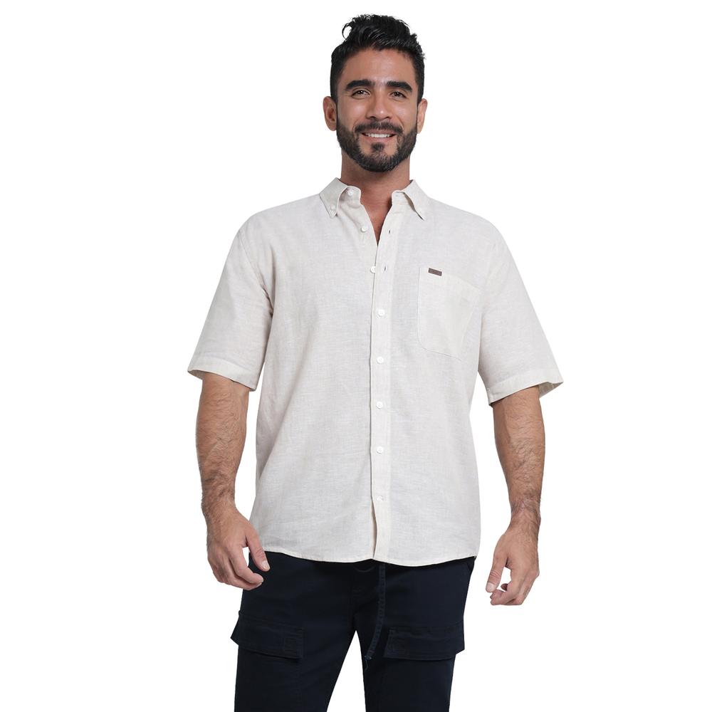 Camisa Casual Lee Regular Fit 411 Beige para Hombre 