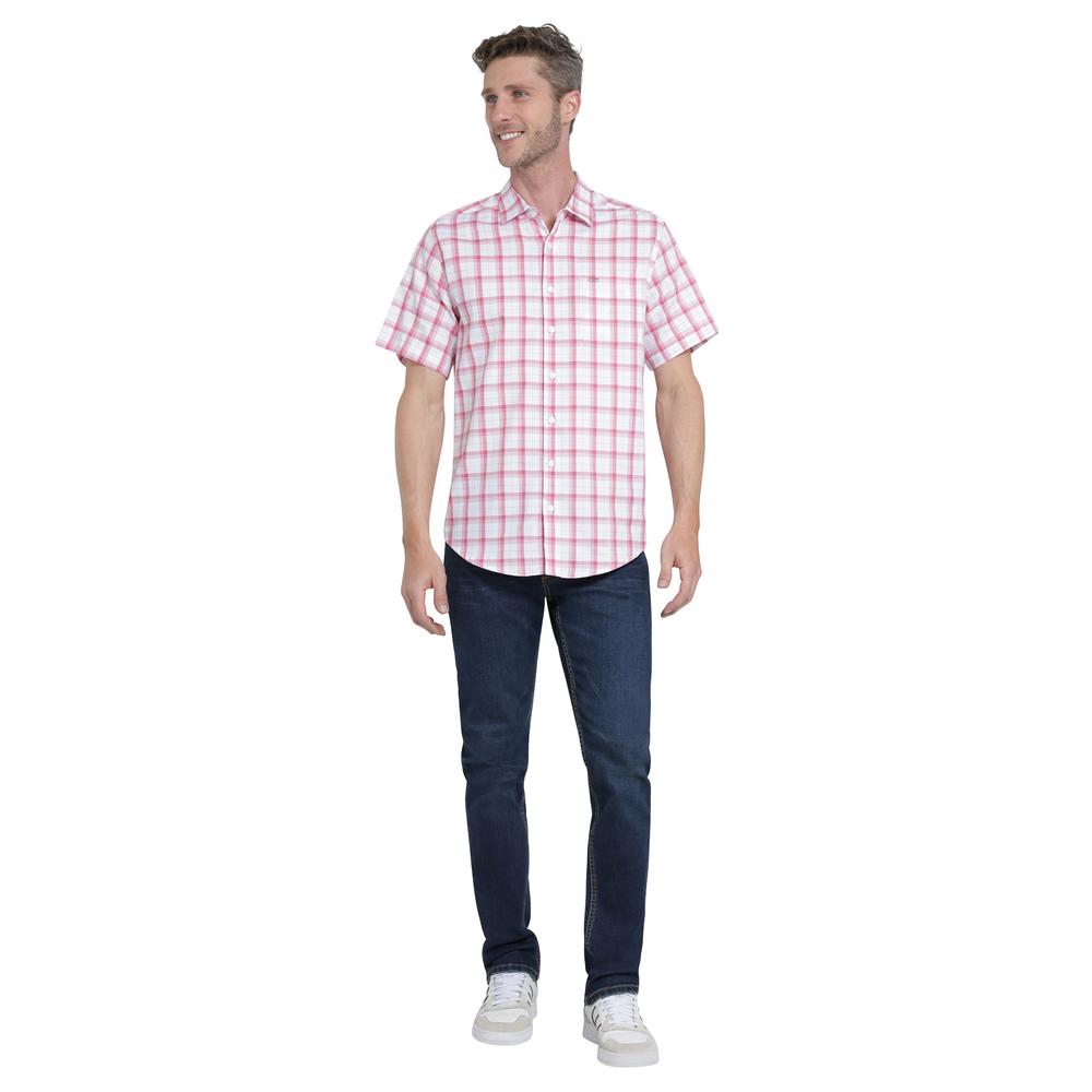 Foto 4 | Camisa Casual Lee Slim Fit 453 Roja para Hombre