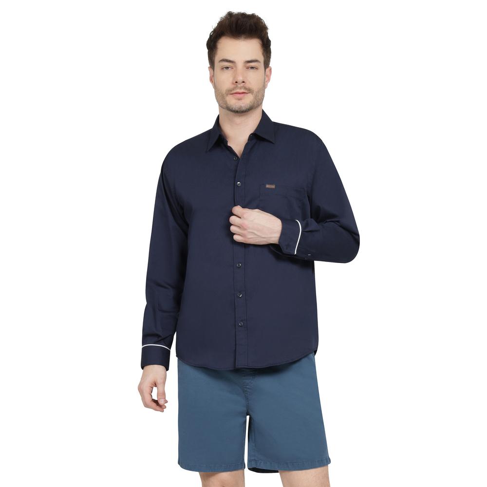 Foto 2 pulgar | Camisa Casual Lee Regular Fit W40 Azul Marino para Hombre