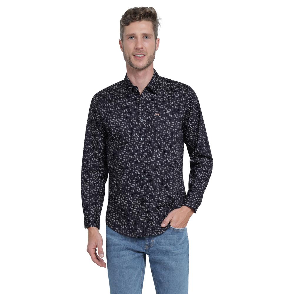 Foto 2 pulgar | Camisa Lee Negra Slim Fit para Hombre