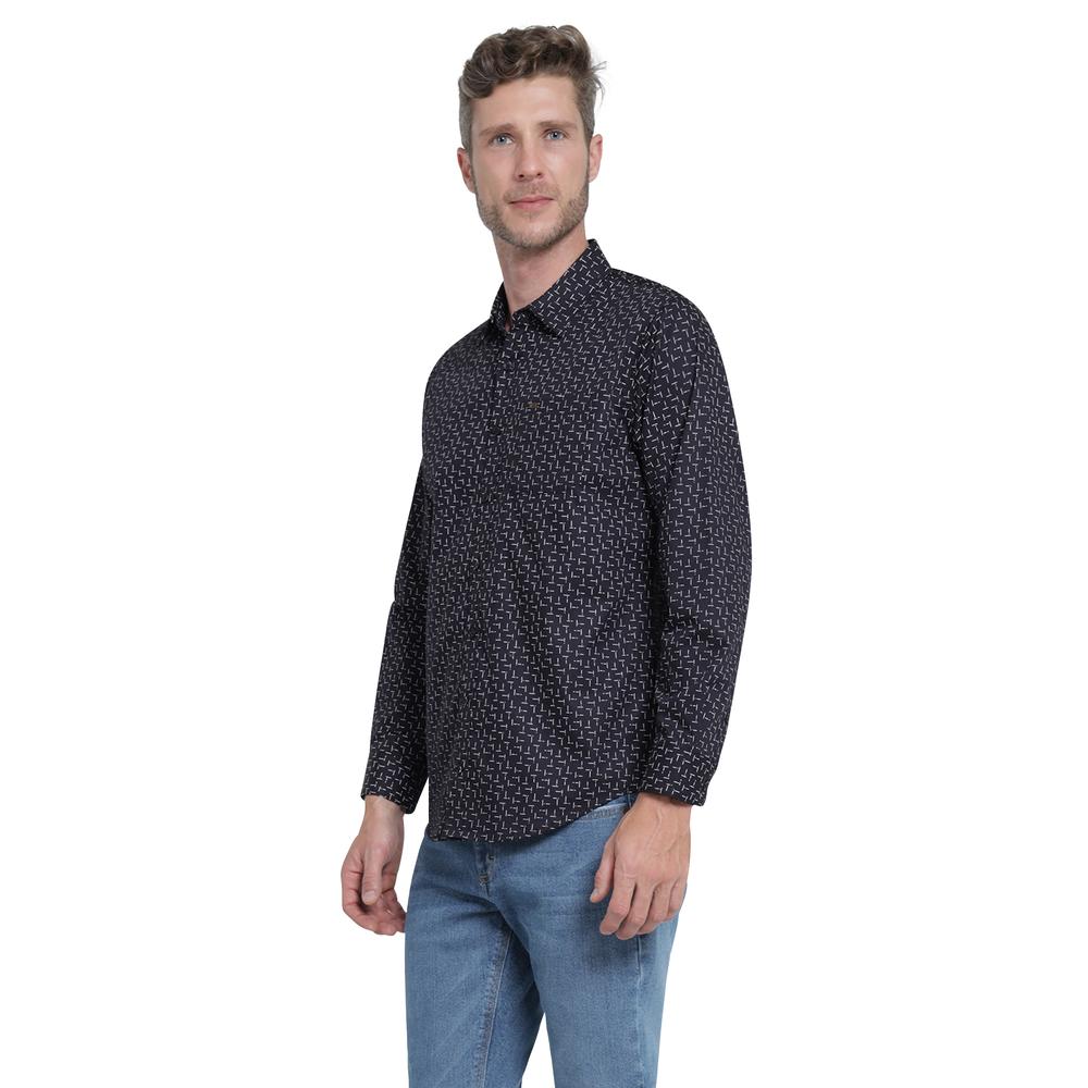 Foto 3 pulgar | Camisa Lee Negra Slim Fit para Hombre