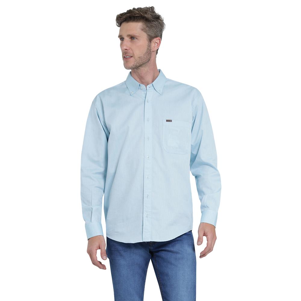 Foto 2 pulgar | Camisa Lee Azul Regular Fit para Hombre