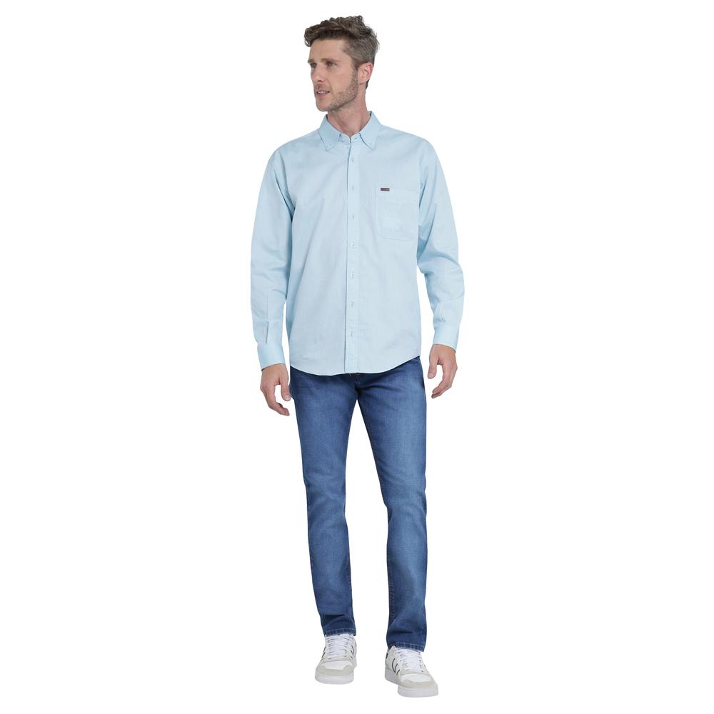 Foto 5 pulgar | Camisa Lee Azul Regular Fit para Hombre