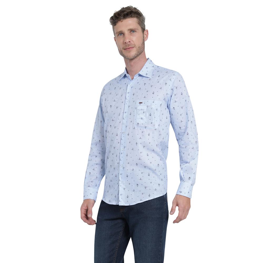 Foto 3 pulgar | Camisa Casual Lee Slim Fit 440 Azul para Hombre