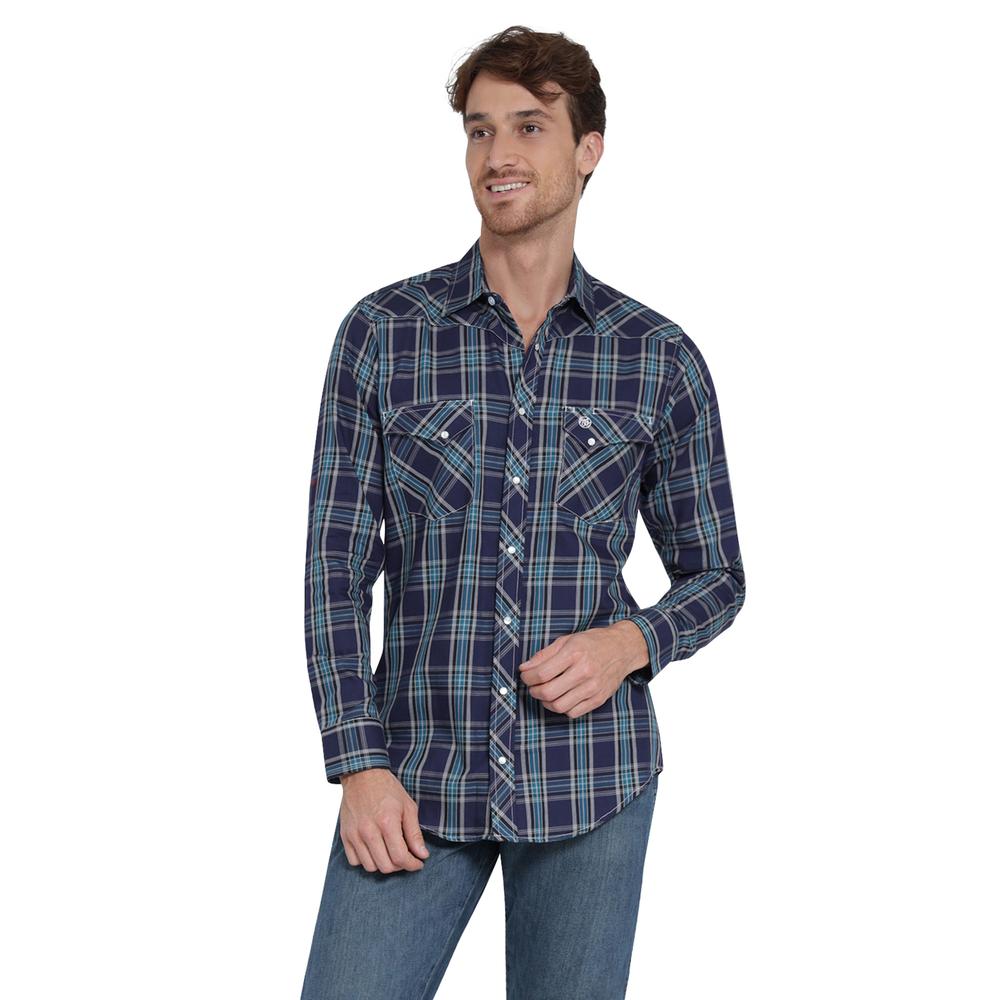 Foto 2 pulgar | Camisa Vaquera Wrangler Slim Fit Manga Larga 309 Azul para Hombre