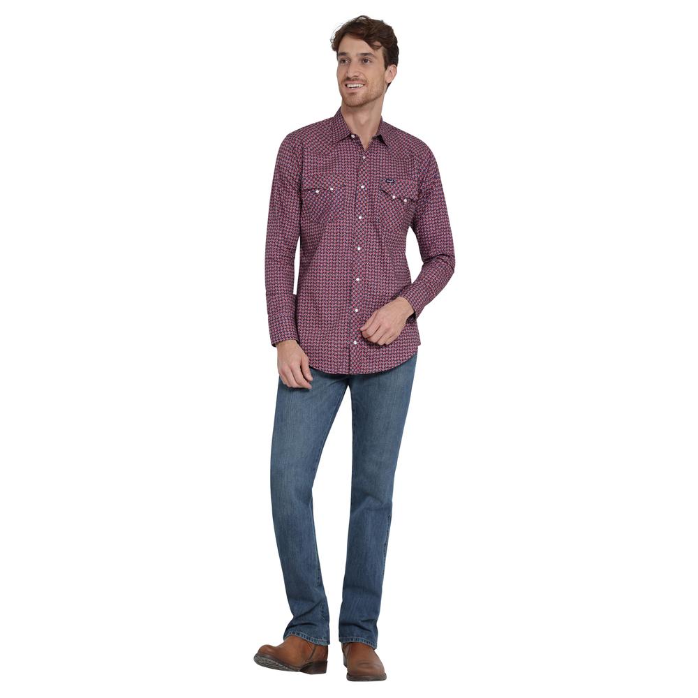 Foto 5 pulgar | Camisa Vaquera Wrangler Slim Fit Manga Larga 409 Rojo para Hombre