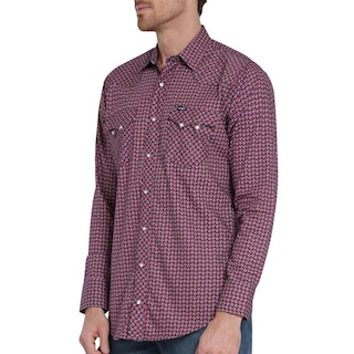 Foto 5 | Camisa Vaquera Wrangler Slim Fit Manga Larga 409 Rojo para Hombre