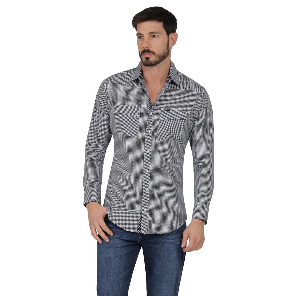 Foto 2 pulgar | Camisa Vaquera Wrangler Slim Fit Manga Larga 305 Blanco