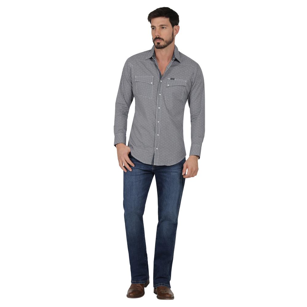 Foto 5 pulgar | Camisa Vaquera Wrangler Slim Fit Manga Larga 305 Blanco