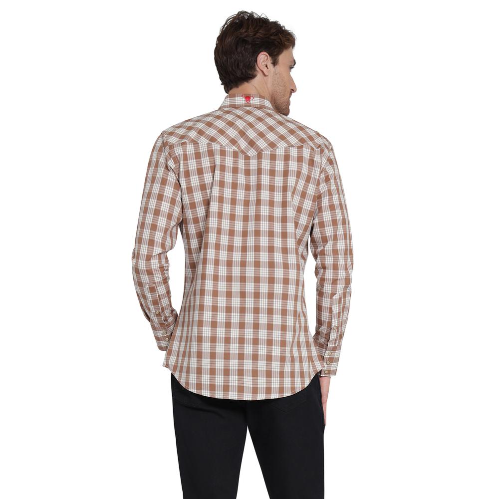 Foto 4 pulgar | Camisa Vaquera Wrangler Regular Fit Manga Larga 402 Café