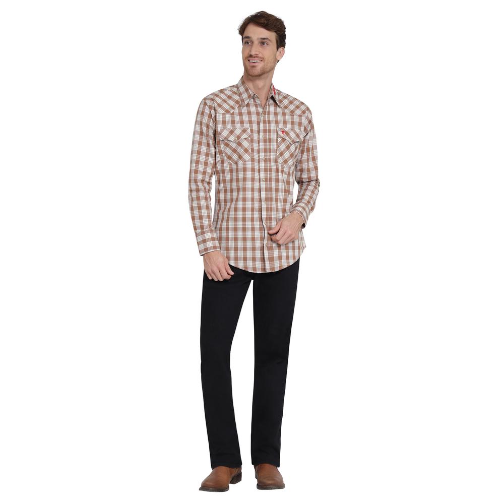 Foto 5 pulgar | Camisa Vaquera Wrangler Regular Fit Manga Larga 402 Café