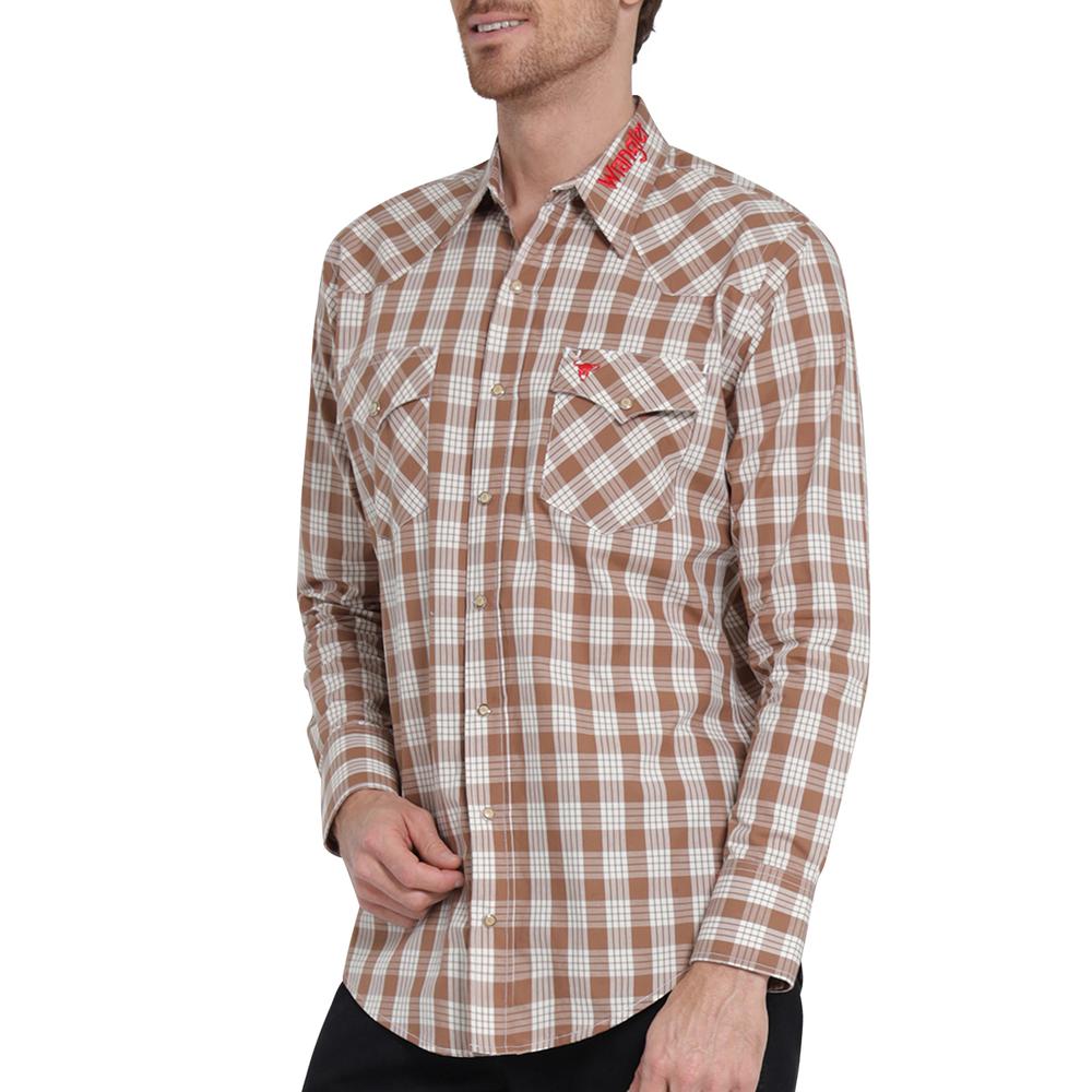 Foto 6 pulgar | Camisa Vaquera Wrangler Regular Fit Manga Larga 402 Café