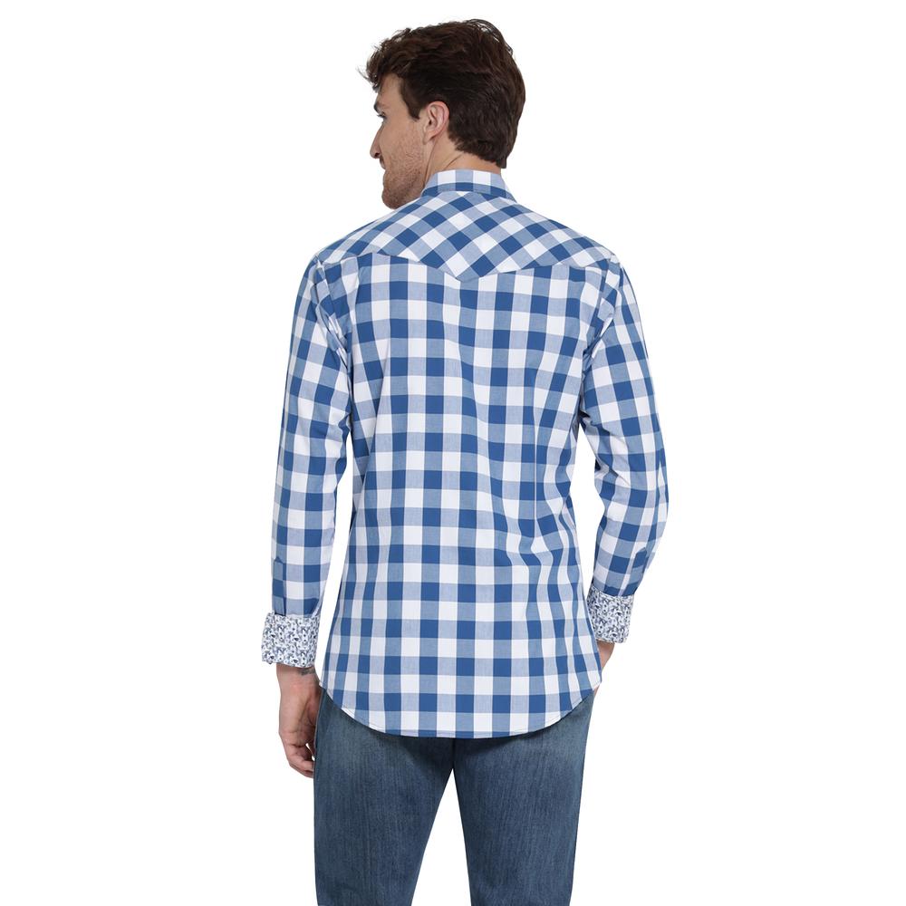 Foto 4 pulgar | Camisa Vaquera Wrangler Slim Fit Manga Larga 404 Azul