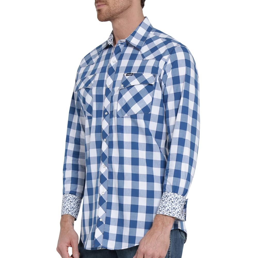 Foto 6 pulgar | Camisa Vaquera Wrangler Slim Fit Manga Larga 404 Azul