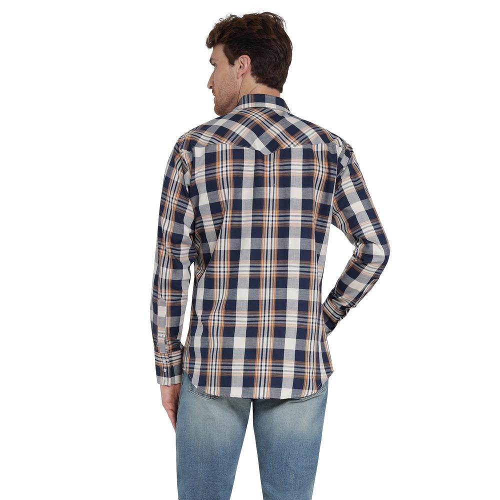 Foto 4 pulgar | Camisa Vaquera Wrangler Regular Fit Manga Larga 403 Azul