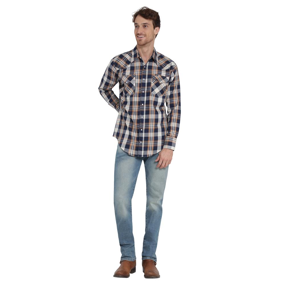 Foto 5 pulgar | Camisa Vaquera Wrangler Regular Fit Manga Larga 403 Azul