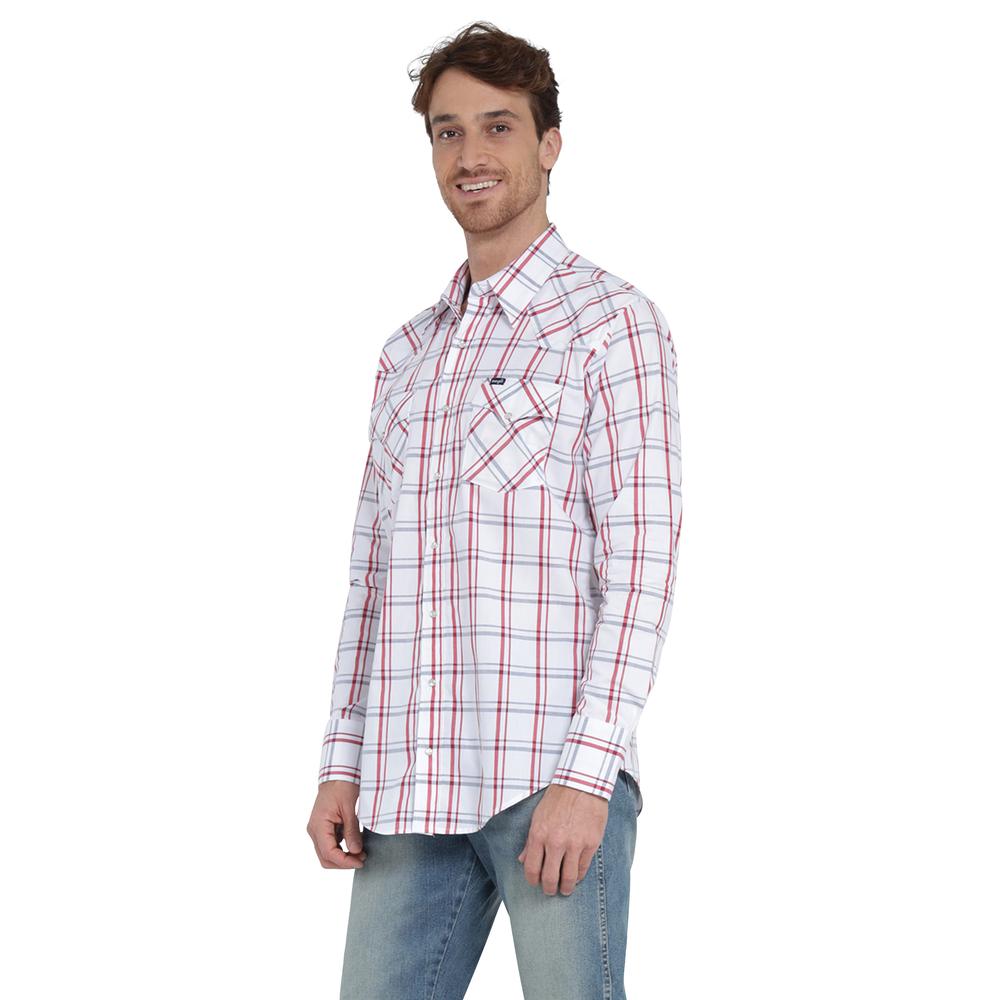 Foto 3 pulgar | Camisa Vaquera Wrangler Regular Fit Manga Larga 404 Blanco para Hombre