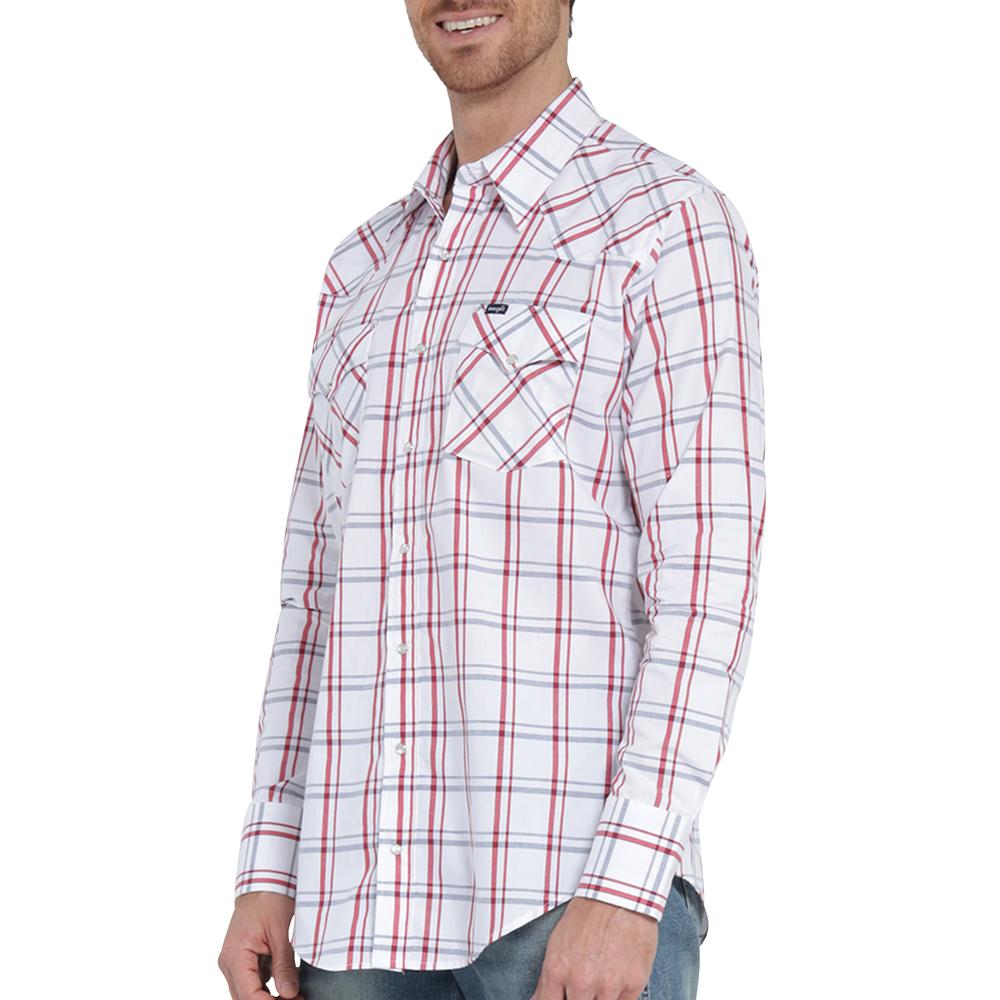 Foto 6 pulgar | Camisa Vaquera Wrangler Regular Fit Manga Larga 404 Blanco para Hombre