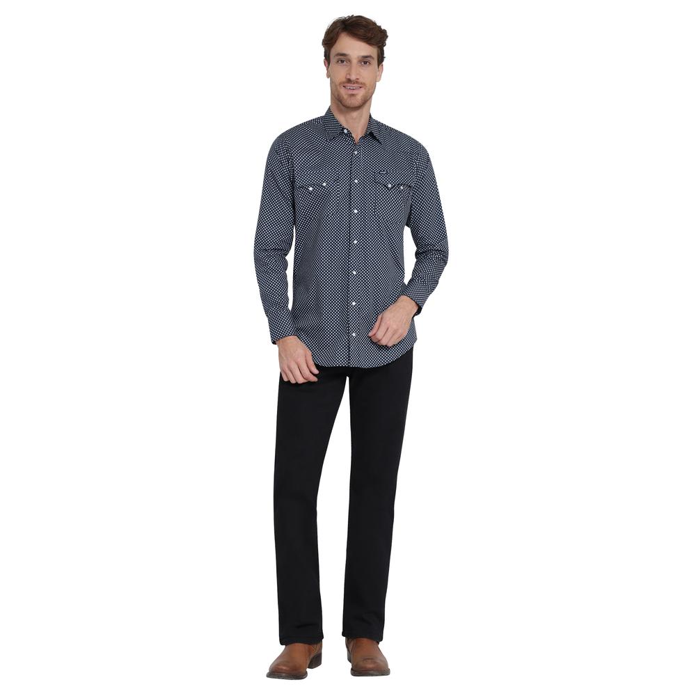 Foto 5 pulgar | Camisa Vaquera Wrangler Slim Fit Manga Larga 412 Azul Marino