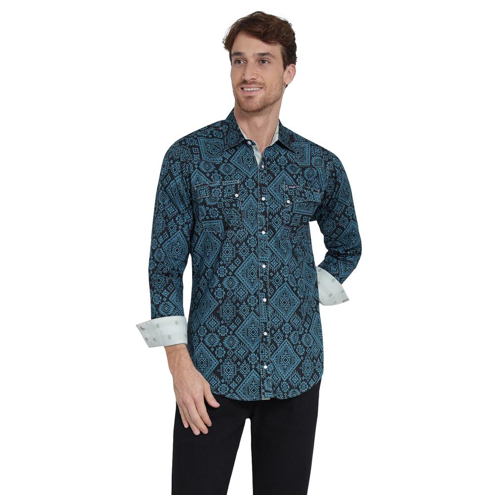 Foto 2 pulgar | Camisa Vaquera Wrangler Slim Fit Manga Larga Negro para Hombre